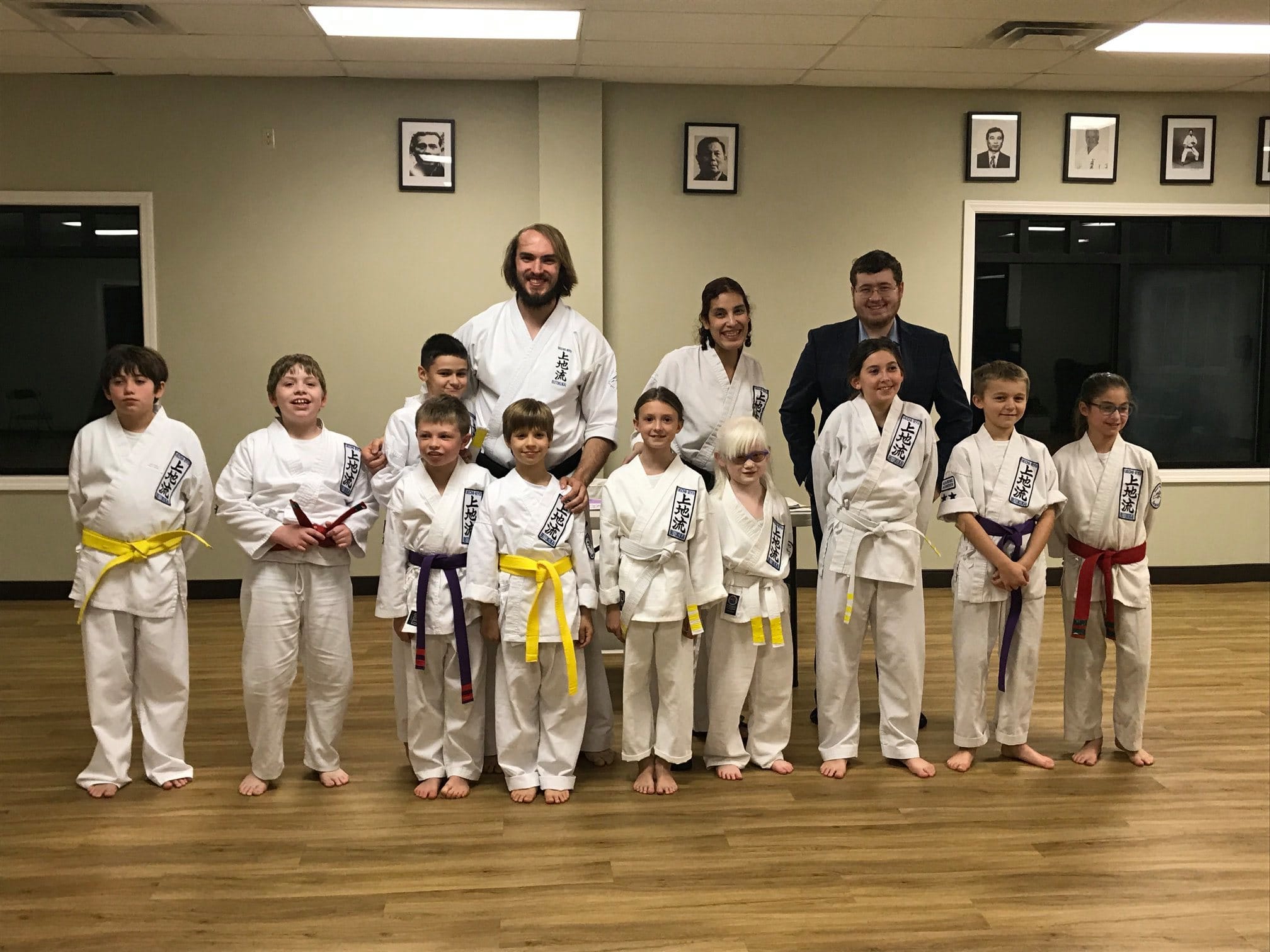 Group of young students at Neil Stones Karate Academy