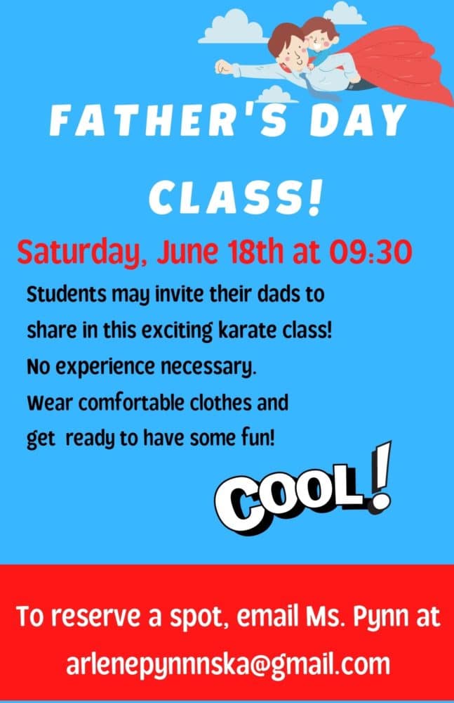 Father’s Day Class – June 18th
